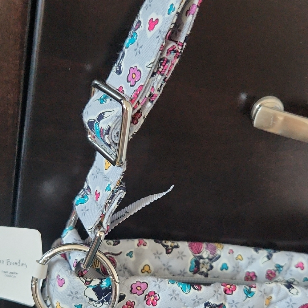 Disney X Vera Bradley Figaro Floral Quilted Shoulder Bag And Coin Purse - Picture 12 of 15